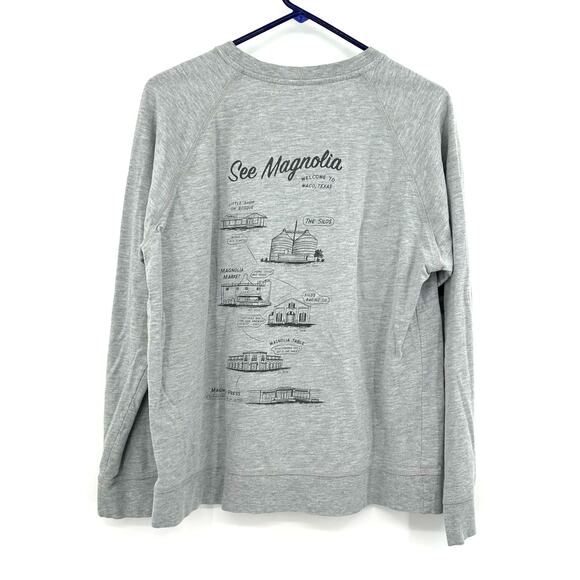Magnolia Size Large Long Sleeve‎ Crew Neck Pullover Sweatshirt Top Waco Texas - Picture 2 of 5